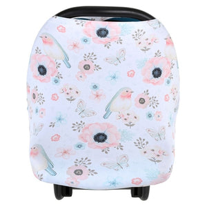 Multifunctional 5 in 1 Baby Breastfeeding Cover Car Seat Cover Canopy Shopping Cart Cover Trendy Scarf Breathable Nursing Cover