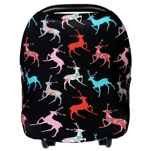 Multifunctional 5 in 1 Baby Breastfeeding Cover Car Seat Cover Canopy Shopping Cart Cover Trendy Scarf Breathable Nursing Cover