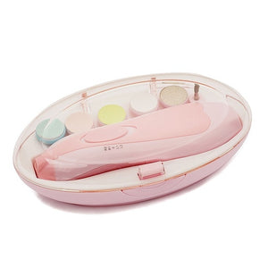 Electric Kids Baby Nail Trimmer Manicure Pedicure Clippers Cutter Scissors Care Set