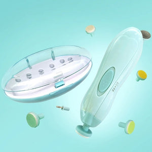 Electric Kids Baby Nail Trimmer Manicure Pedicure Clippers Cutter Scissors Care Set