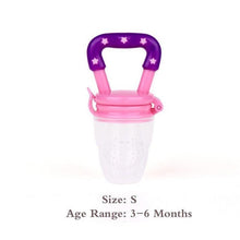 Load image into Gallery viewer, Baby Food Feeder with Pacifier Clip Holder Infant Baby Teether Fruit Feeder Pacifier Infant Food Pacifier Silicone Teething Toys
