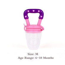 Load image into Gallery viewer, Baby Food Feeder with Pacifier Clip Holder Infant Baby Teether Fruit Feeder Pacifier Infant Food Pacifier Silicone Teething Toys
