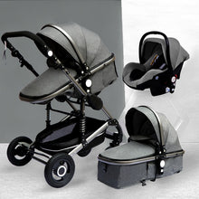 Load image into Gallery viewer, Luxurious Baby Stroller 3 in 1 Portable Travel Baby Carriage Folding Prams Aluminum Frame High Landscape Car for Newborn Baby

