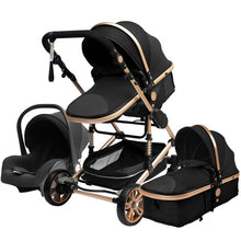 Load image into Gallery viewer, Luxurious Baby Stroller 3 in 1 Portable Travel Baby Carriage Folding Prams Aluminum Frame High Landscape Car for Newborn Baby
