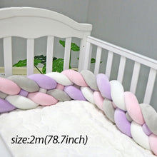 Load image into Gallery viewer, Baby Shining Baby Bed Bumper Crib Bumpers 1m/2m/3m Newborn Bed Bumper Handmade Baby Playpens on Baby Bed Long Bumpers for Infant
