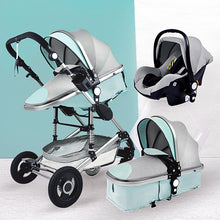 Load image into Gallery viewer, Luxurious Baby Stroller 3 in 1 Portable Travel Baby Carriage Folding Prams Aluminum Frame High Landscape Car for Newborn Baby
