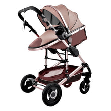 Load image into Gallery viewer, Luxurious Baby Stroller 3 in 1 Portable Travel Baby Carriage Folding Prams Aluminum Frame High Landscape Car for Newborn Baby

