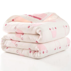 Baby Quilt Newborn Comforter Baby Six-layer Gauze Bath Towel For Children Baby Blankets(size 80*80)