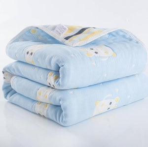 Baby Quilt Newborn Comforter Baby Six-layer Gauze Bath Towel For Children Baby Blankets(size 80*80)