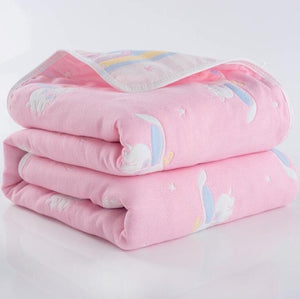 Baby Quilt Newborn Comforter Baby Six-layer Gauze Bath Towel For Children Baby Blankets(size 80*80)