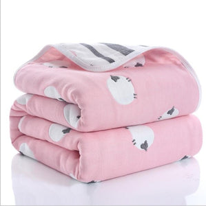 Baby Quilt Newborn Comforter Baby Six-layer Gauze Bath Towel For Children Baby Blankets(size 80*80)